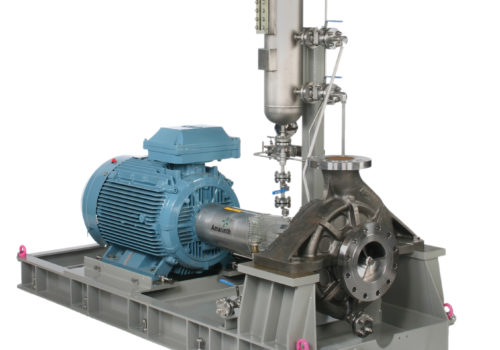 API 610 OH2 A Series petrochemical process pump complete with Protect System plan 53A seal support system